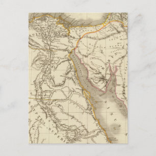 Cartão Postal mapa atlas do Oriente Médio