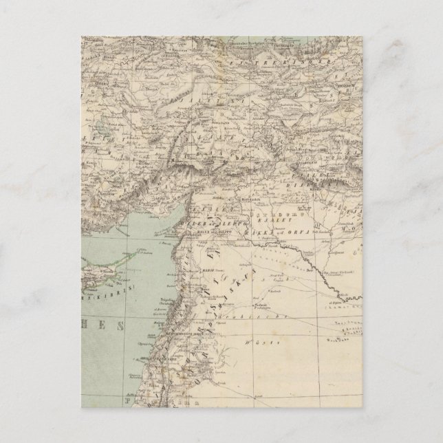 Cartão Postal Mapa Atlas Turquia (Frente)
