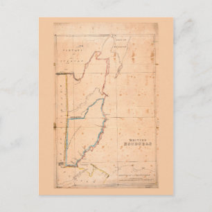 Cartão Postal Mapa britânico das Honduras (Belize) cerca de 1867