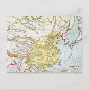 CARTÃO POSTAL MAPA: CHINA, 1910