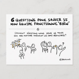 Cartão Postal Mapa coaching de equipa “5/6: Acompanhamento das