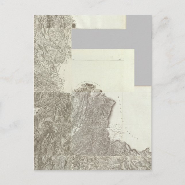 Cartão Postal Mapa composto da França 4 (Frente)