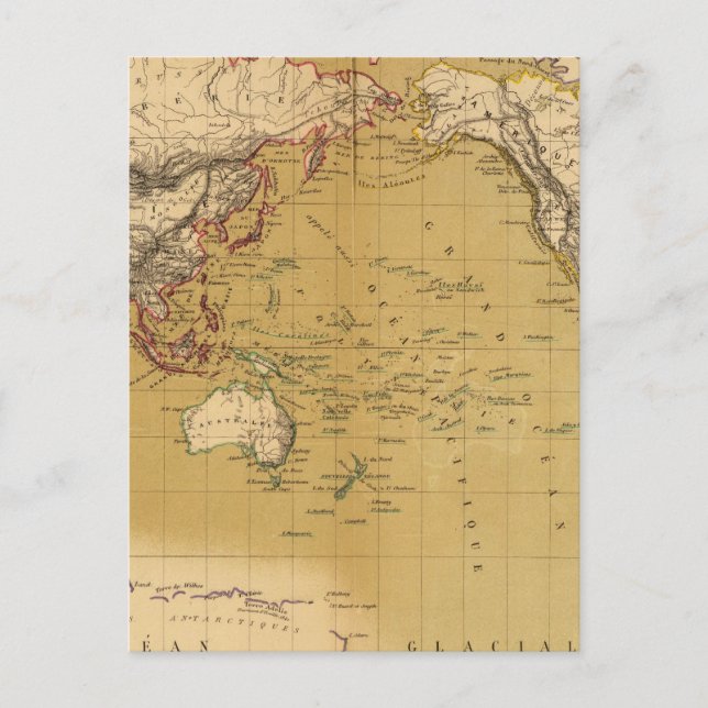 Cartão Postal Mapa Continental (Frente)