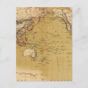 Cartão Postal Mapa Continental