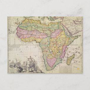 Cartão Postal Mapa da África