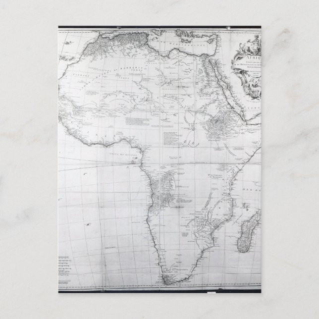 Cartão Postal Mapa da África (Frente)