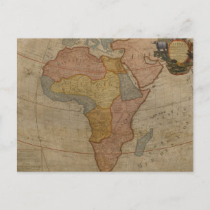 Cartão Postal Mapa da África 1700