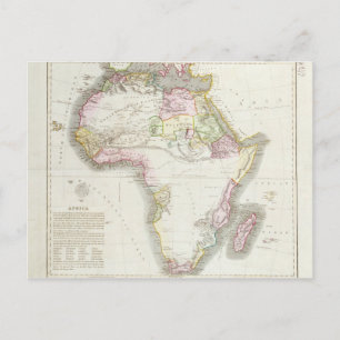 Cartão Postal Mapa da África, 1821