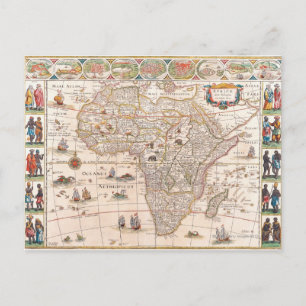 Cartão Postal Mapa da África 3
