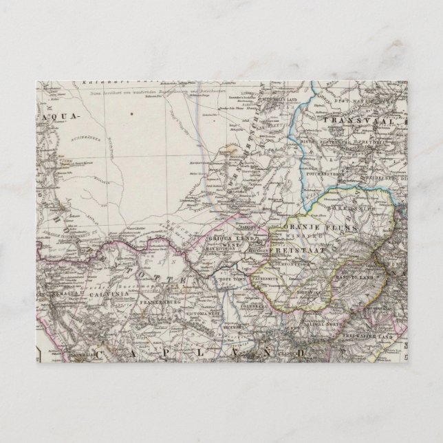 Cartão Postal Mapa da África do Sul (Frente)