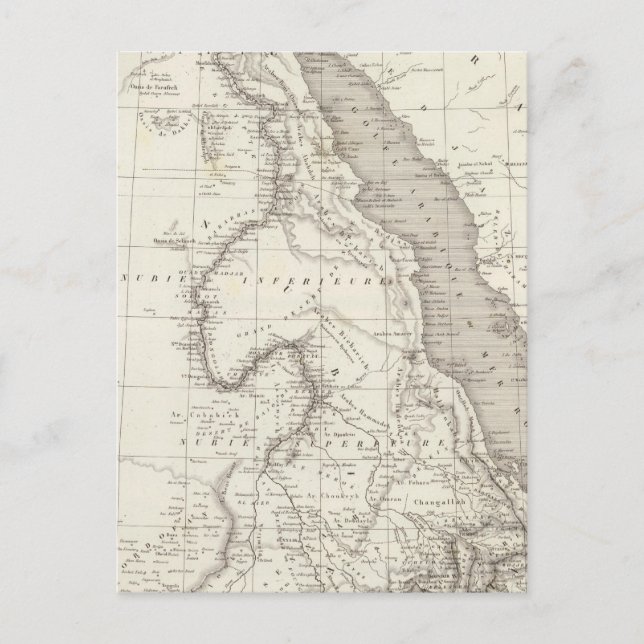 Cartão Postal Mapa da África Oriental (Frente)