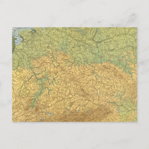 Cartão Postal Mapa da Alemanha