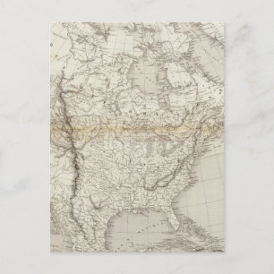 Cartão Postal Mapa da América do Norte