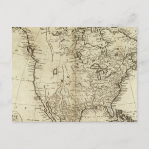 Cartão Postal Mapa da América do Norte
