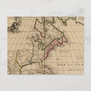 Cartão Postal Mapa da América do Norte 2