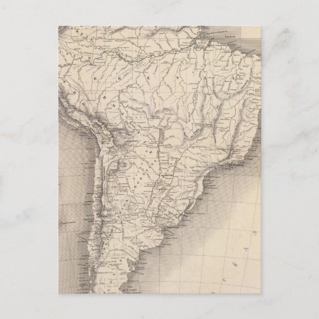 Cartão Postal Mapa da América do Sul 4 (Frente)