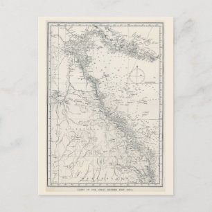 Cartão Postal Mapa da área de recife da barreira do Excelente