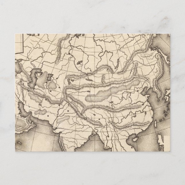 Cartão Postal Mapa da Ásia 2 (Frente)