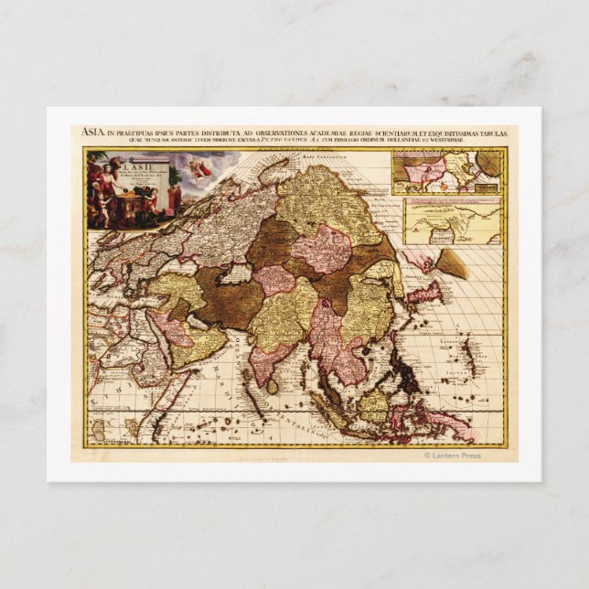 Cartão Postal Mapa da ÁsiaPanorâmicaÁsia 11 (Frente)