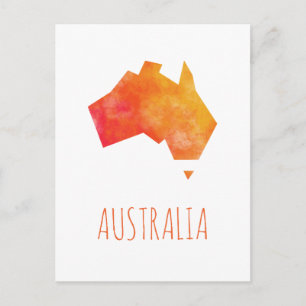 Cartão Postal Mapa da Austrália