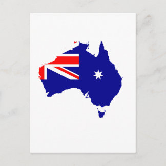 Cartão Postal Mapa da bandeira australiana