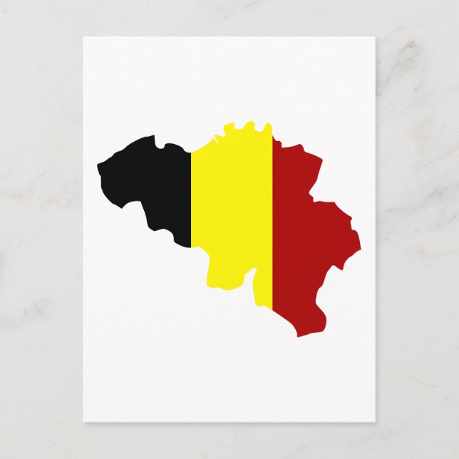 Cartão Postal Mapa da Bélgica (Frente)