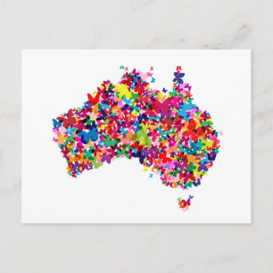 Cartão Postal Mapa da Borboleta Austrália