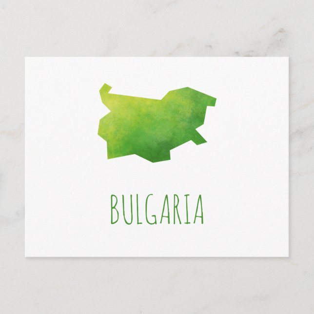 Cartão Postal Mapa da Bulgária (Frente)