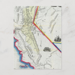 Cartão Postal Mapa da Califórnia