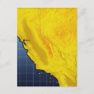 Cartão Postal Mapa da Califórnia e Nevada