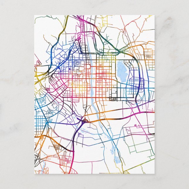Cartão Postal Mapa da Cidade da China (Frente)