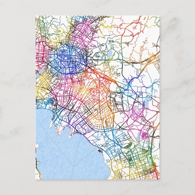 Cartão Postal Mapa da Cidade da China (Frente)