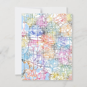 Cartão Postal Mapa da Cidade da China Kunshan