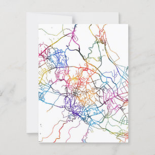 Cartão Postal Mapa da Cidade da China Shiyan