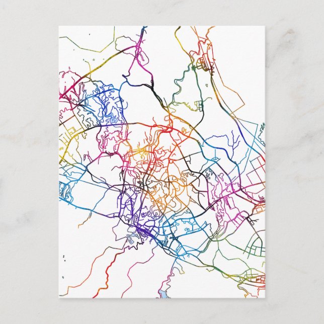 Cartão Postal Mapa da Cidade da China Shiyan (Frente)