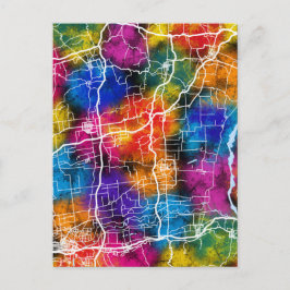 Cartão Postal Mapa da Cidade da China Weinan