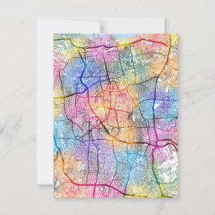 Cartão Postal Mapa da Cidade da Indonésia em Jacarta