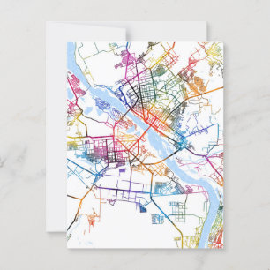 Cartão Postal Mapa da cidade da Rússia de Novosibirsk