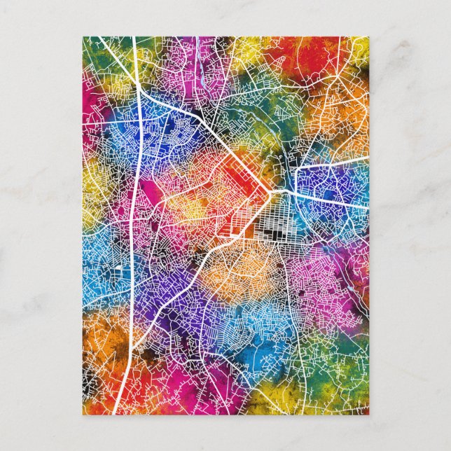 Cartão Postal Mapa da Cidade de Aba Nigéria (Frente)