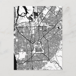 Cartão Postal Mapa da Cidade de Adelaide Austrália