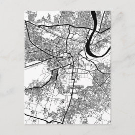Cartão Postal Mapa da Cidade de Agra Uttar Pradesh