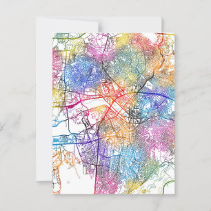 Cartão Postal Mapa da Cidade de Ankara Türkiye