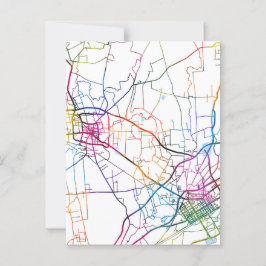 Cartão Postal Mapa da Cidade de Bayannur China