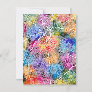 Cartão Postal Mapa da Cidade de Benin, Nigéria