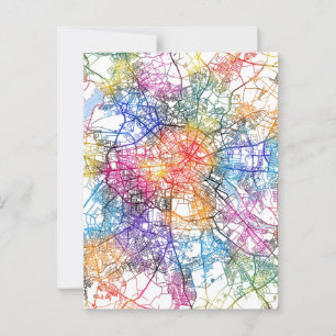 Cartão Postal Mapa da Cidade de Berlim Alemanha