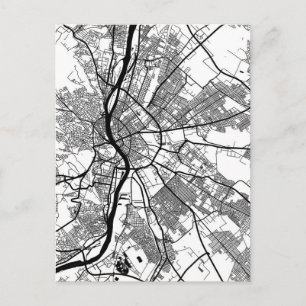 Cartão Postal Mapa da Cidade de Budapeste Hungria