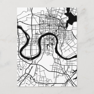 Cartão Postal Mapa da Cidade de Changde China