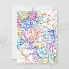 Cartão Postal Mapa da Cidade de Chaozhou China