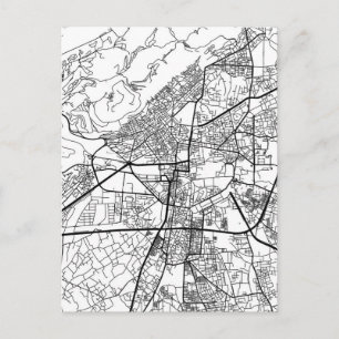 Cartão Postal Mapa da Cidade de Damasco Síria