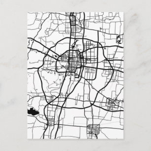 Cartão Postal Mapa da Cidade de Handan, China